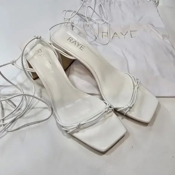 RAYE Kourtney Block Heel in White